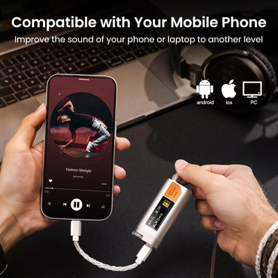 HIFI WALKER D20 USB-C DAC/Amp Dongle — Balanced Headphone Amplifier